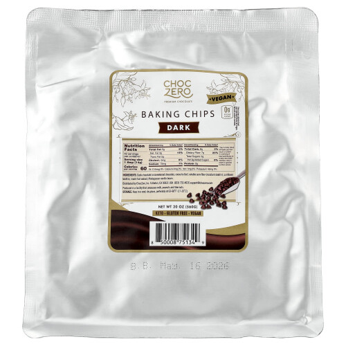 ChocZero, Bäckerei-Chips, Dunkel, 20 oz (560 g)