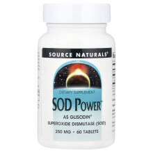 SOD Power de Source Naturals, 250 mg, 60 Tabletas