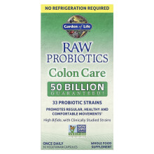 Garden of Life, RAW Probiotics Colon Care, 30 Vegetarian Capsules