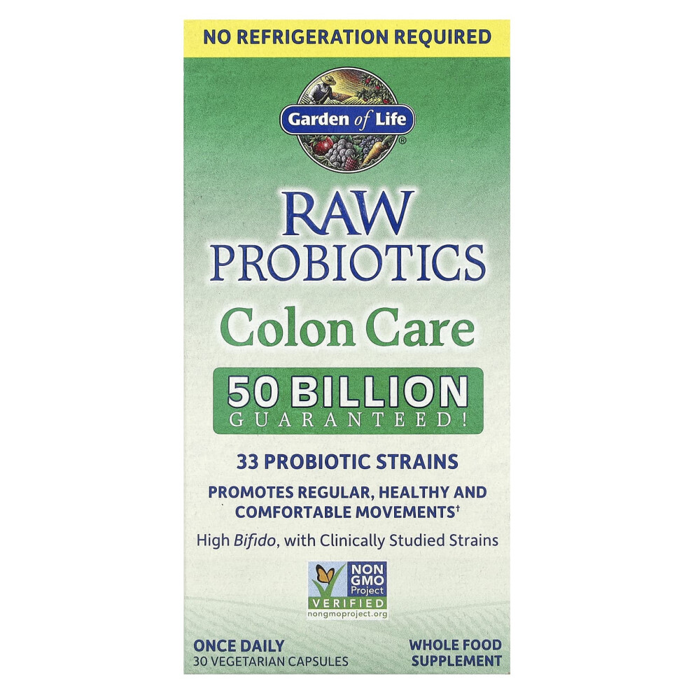 Garden Of Life Raw Probiotics - 50 Billion Cfu, Once Daily, 30 Capsules
