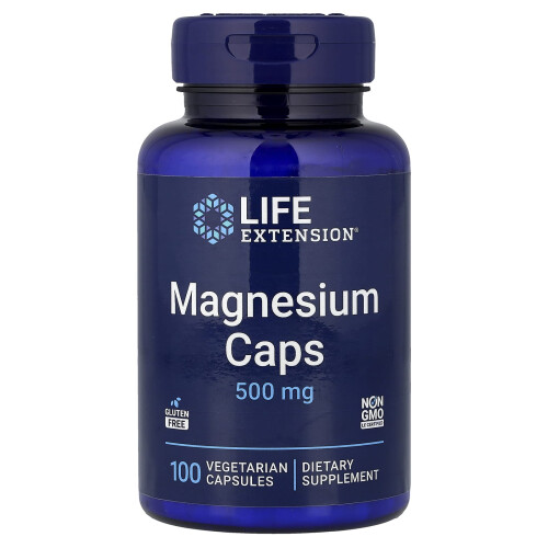 Life Extension, Magnesium Kapsle, 500 mg, 100 Vegetariánských Kapslí