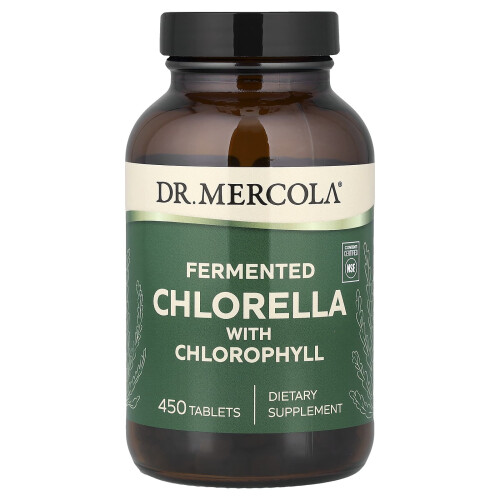Dr. Mercola, Clorofila Fermentada com Chlorella, 450 Tabletes