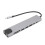Type-C Hub 8in1 4K 87W PD Silber Aluminium 1