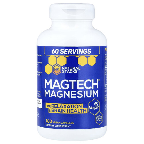 Natural Stacks, MagTech, Magnesium Complex, 180 Vegan Capsules (66.6 mg per Capsule)
