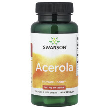 Acerola od Swanson, 500 mg, 60 kapsulí