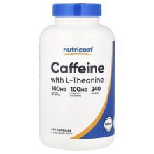 Nutricost, Koffein mit L-Theanin, 240 Kapseln