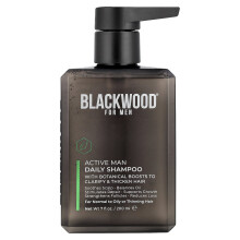 Blackwood For Men, Jabón Diario Activo para Hombres, Raíz de Zanahoria, Extracto de Arroz y Ginseng, 7 fl oz (200 ml)