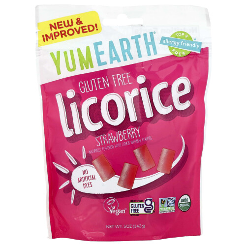 YumEarth, Γλουτένη-Free Λικορίτσι, Στρωνγερι, 5 oz (142 g)