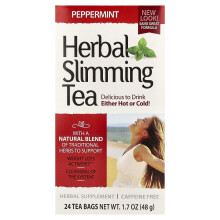 21st Century, Chá de Redução de Peso Herbal, Peppermint, Sem Cafeína, 24 Sacos de Chá, 1.7 oz (48 g)