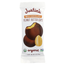 Justin's Nut Butter, Organische Melkchocolade Pindaboter Cups, 2 Cups, 1,4 oz (40 g)