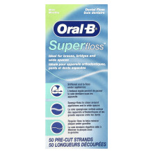 Oral-B, Super Floss, Mint, 50 Pre-Cut Strands