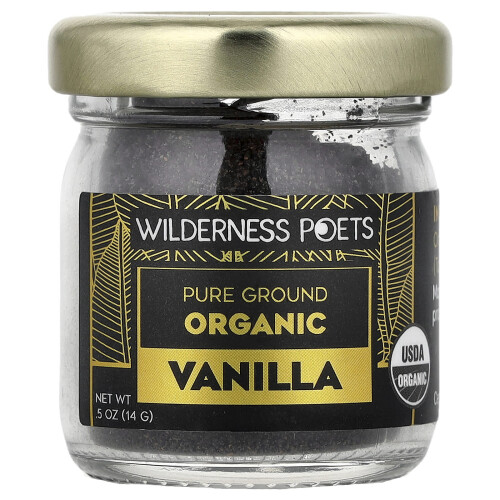 Wilderness Poets, Pure Ground Organic Vanilla, 0,5 oz (14 g)