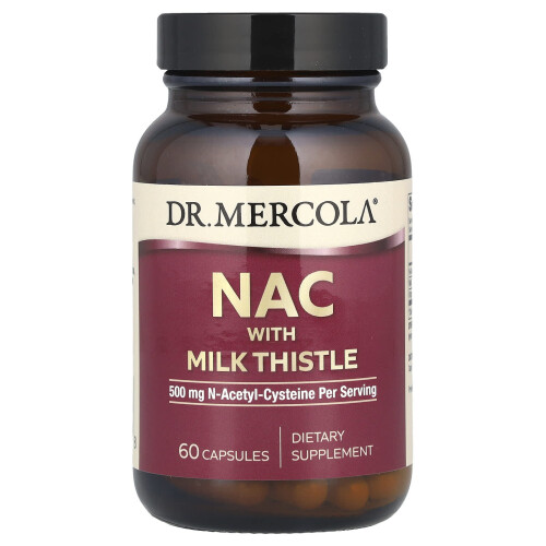 Dr. Mercola, NAC con Tilo di Latte, 500 mg, 60 Capsule