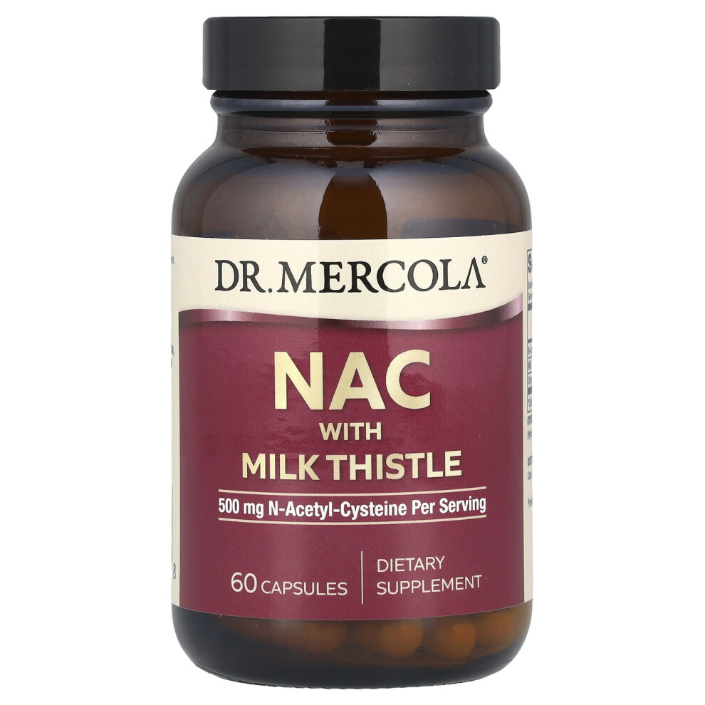 Dr. Mercola , Nac With Milk Thistle, 500 Mg, 60 Capsules
