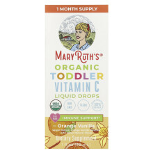 MaryRuth's, Vitamin C pre Detské Dávkovanie, 1-3 Roky, Oranž + Vanília, 1 fl oz (30 ml)