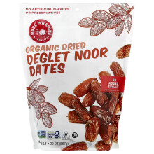 Made in Nature, Ökológiai szárított Deglet Noor datolyaszilva, kővel, napsütésben szárítva, 20 oz (567 g)