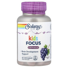Solaray, Kids, Focus-Chewables, Natürliche Grape, 60 Chewables