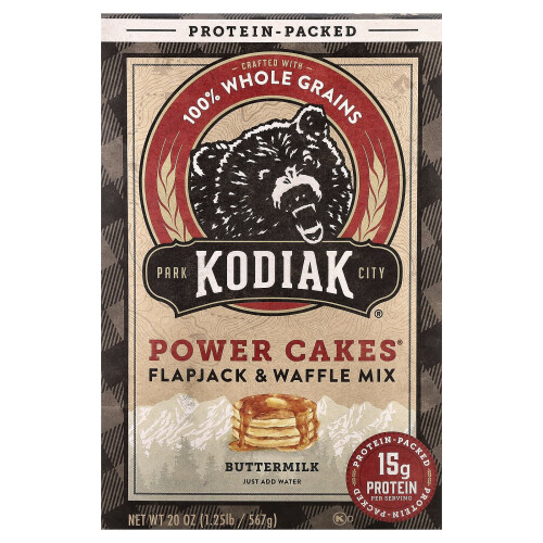 Kodiak Cakes, Power Cakes, Φλαπτζάκ & Γουάφλ Μίξ, Βουτύρο, 20 oz (567 g)