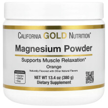 California Gold Nutrition, Magnesio in Polvere da Bere, Arancia, 13,4 oz (380 g)