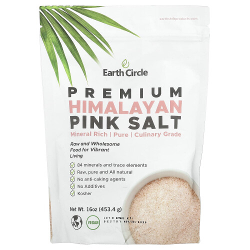 Earth Circle Organics Earth Circle Organics, Πρέμιουμ Ροζ Πίγκ Σολτ, 16 oz (453,4 g)