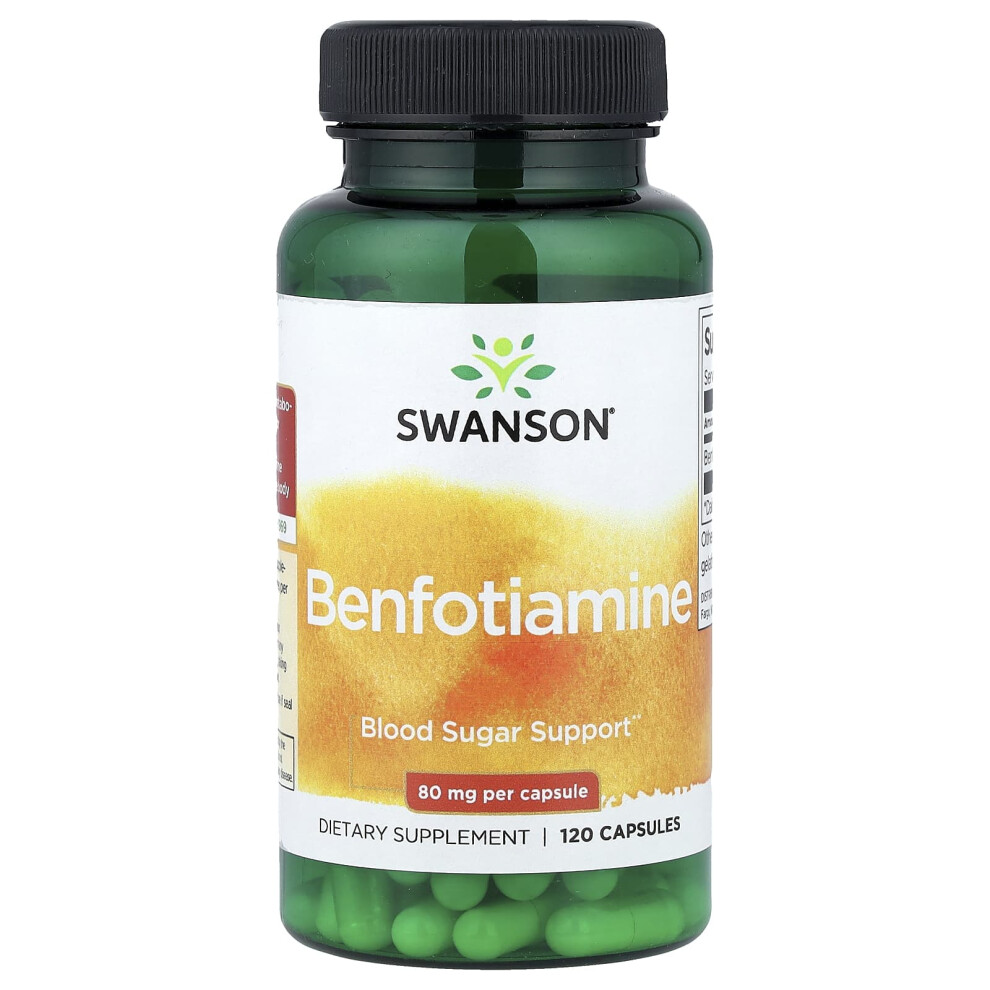 Swanson , Benfotiamine, 80 Mg, 120 Capsules