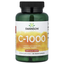Swanson, Vitamin C S Rose Hips, 90 Kapsulí
