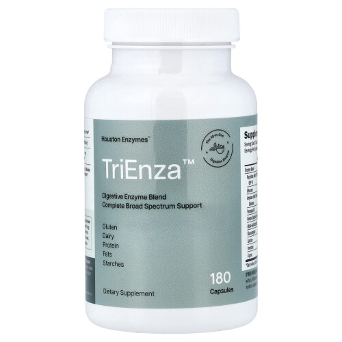 Houston Enzymes, TriEnza, Ενζυμ για Δυσανεξίες στο Στόμα, 180 Φιάλες