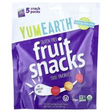 YumEarth, Snacks de Frutas Orgânicas, Favoritos, 5 Embalagens, 0,7 oz (19,8 g) Cada