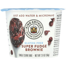 King Arthur Baking Company, Gluten Vapaa Yksittäinen Palvelu Seos, Super Fudge Brownie, 2 oz (56 g)