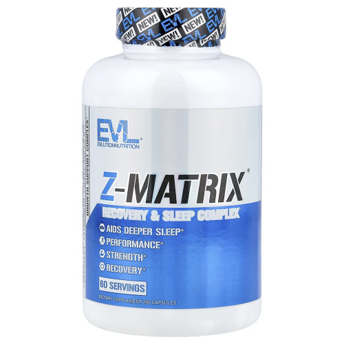 Complexo de Recuperação e Dormência Z-Matrix da EVLution Nutrition, 240 Comprimidos