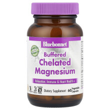 Bluebonnet Nutrition, Pufferált kationos magnézium, 60 Növényi kapszula (200 mg per kapszula)