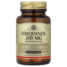 Σόλγκαρ, Ουμπικουίνολ (Ανακλασμένη CoQ10), 200 mg, 30 Μυώδης