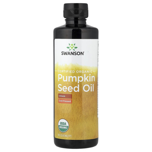 Swanson, Certificeret Organisk Pumpakernelolie, 16 fl oz (473 ml)
