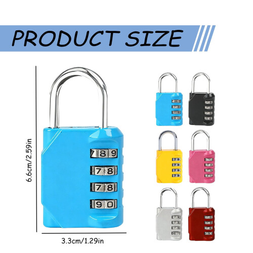 Combination Lock, Combination Lock, Combination Lock 4 Digit Combination Padlock Outdoor School Lock Gym Locks 2