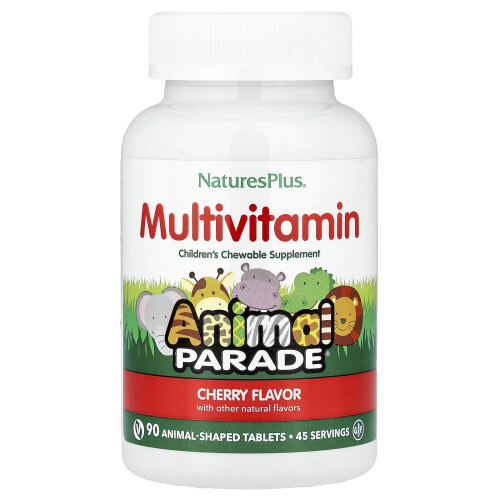 NaturesPlus, Animal Parade, Παροχή Πολυβιταμίνης για Παιδιά, Φρουτοσαλάτι, 90 Σχήματα Ζώων