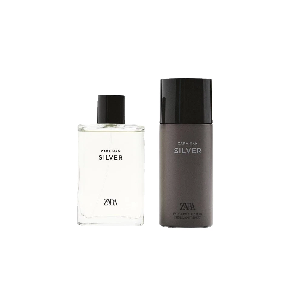 Zara Silver Man 90Ml + Deodorant Spray 150Ml