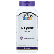 21st Century, L-Lizyna, 1 000 mg, 90 tabletek