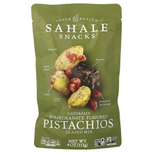 Sahale Snacks, Geglazuurd Mix, Natuurlijk Pomegranate Aromatische Pistachio's, 4 oz (113 g)