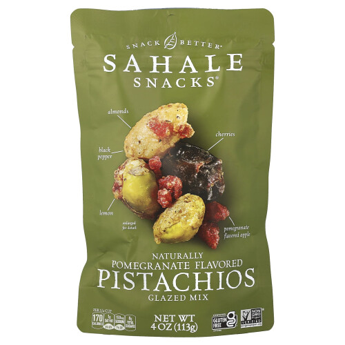 Sahale Snacks, Γλαζιέ Mix, Φυσικά Πορτοκαλί Ροδάκινο Γευστικά Πισταχίνια, 4 oz (113 g)