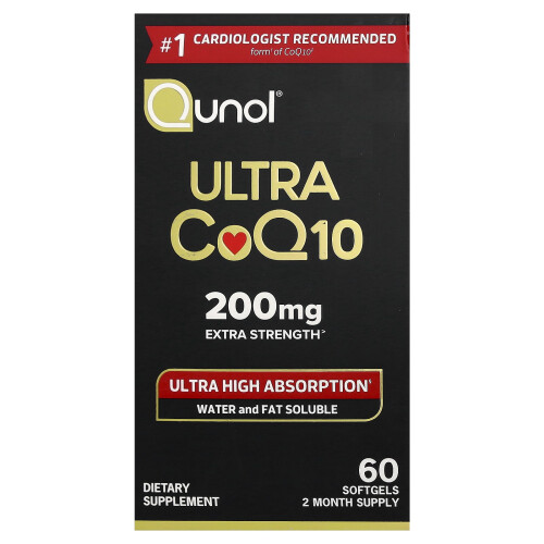 Qunol, Ultra CoQ10, Extra Strength, 200 mg, 60 Μαλακές Γεμίδια