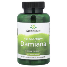 Swanson, Full Spektrum Damiana, 510 mg , 100 Kapsler
