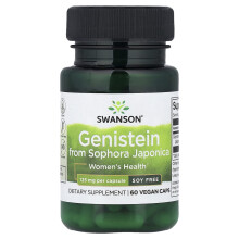 Swanson, Genistein aus Sophora Japonica, Soyfrei, 125 mg, 60 Veggie-Kapseln
