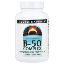 Source Naturals, B-50-Komplex, 100 Tabletten
