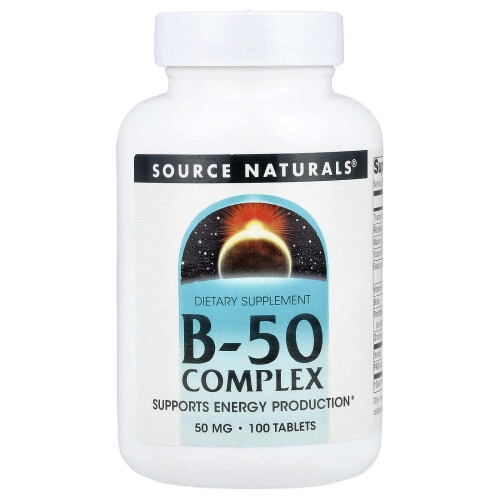 Source Naturals, B-50 Komplex, 100 tabletter