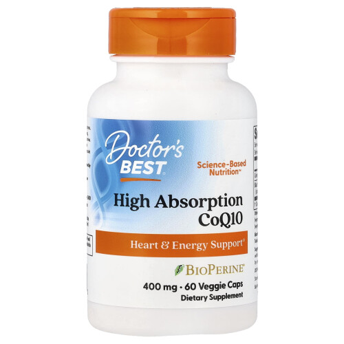 Doctor's Best, Υψηλή Αντίληψη CoQ10 με BioPerine, 60 Βεγέτα Κψήλες