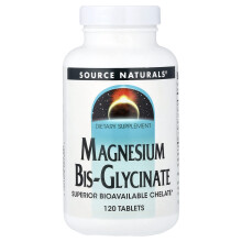 Source Naturals, Magnézium bis-glicinát, 120 tabletta