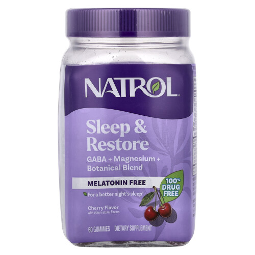 Natrol Natrol, Sleep & Restore Γλυκάνθρακες, Μη Μελατονίνη, Κεράσι, 60 Γλυκάνθρακες