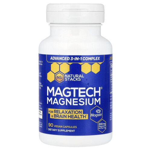 Natural Stacks, MagTech, Complesso di magnesio, 90 Capsule vegetariane