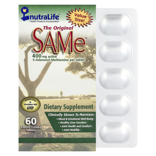 NutraLife, SAMe (Disulfate Tosylate), 400 mg, 60 Enteric Coated Caplets