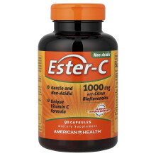 American Health, Ester-C s Citrus Bioflavonoidmi, 90 Kapsul